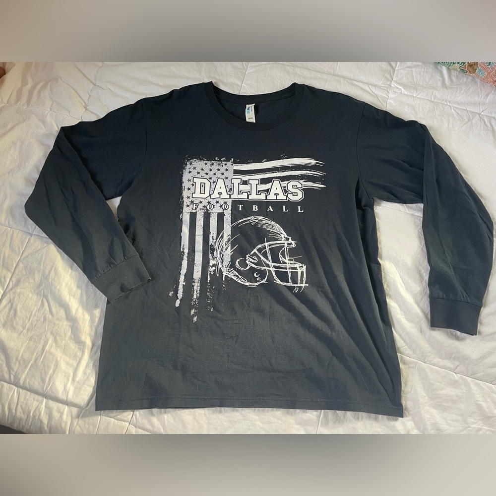 Dallas Cowboys Football Navy Blue Long Sleeve Shirt